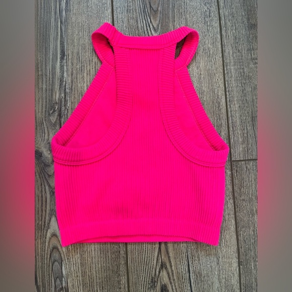 Aerie Bright Pink Ribbed Tank Top - Picture 4 of 4